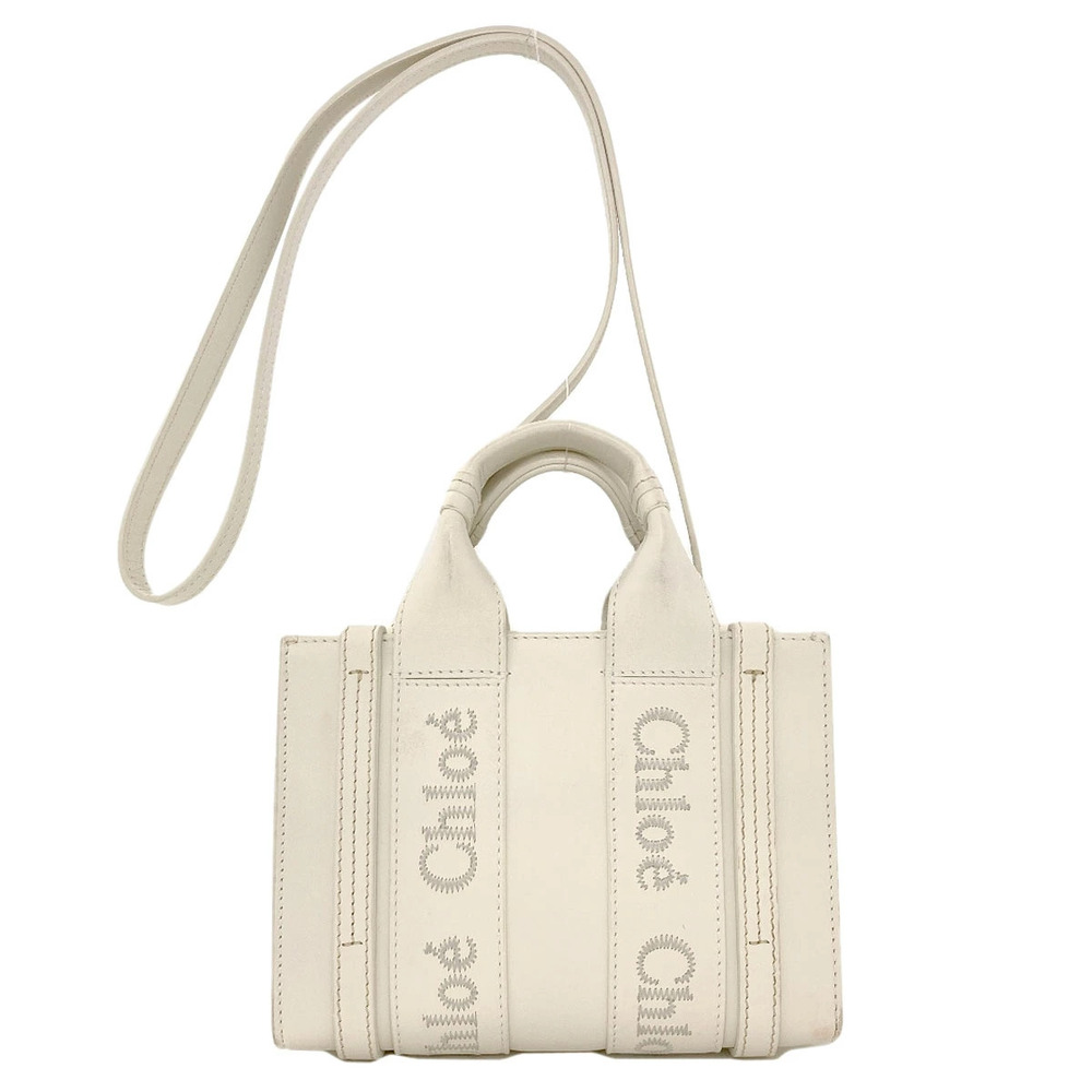Chloe Woody Calfskin Handbag Black